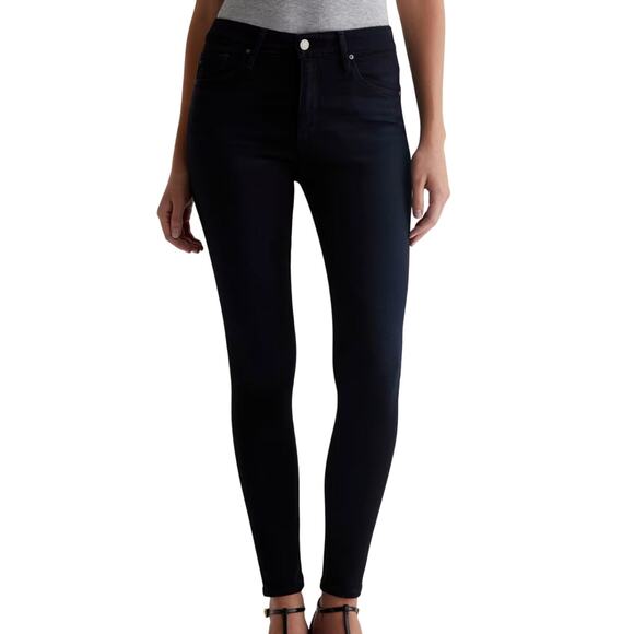 AG Adriano Goldschmied Women's 27R Black Farrah High Rise Skinny Ankle Jeans - Picture 2 of 16
